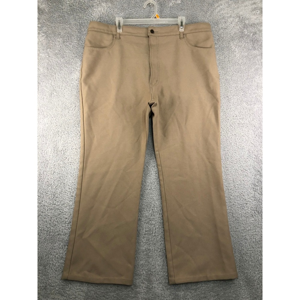 Y2K Levis 517 Pants Men 42x28 (Tag 44x32) Tan Boot Cut Polyester